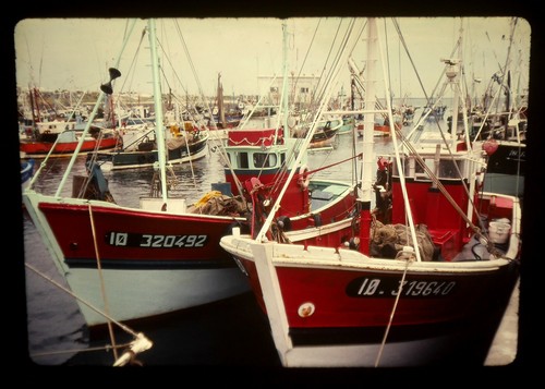 Diapositive bateau port peche - diapositive,