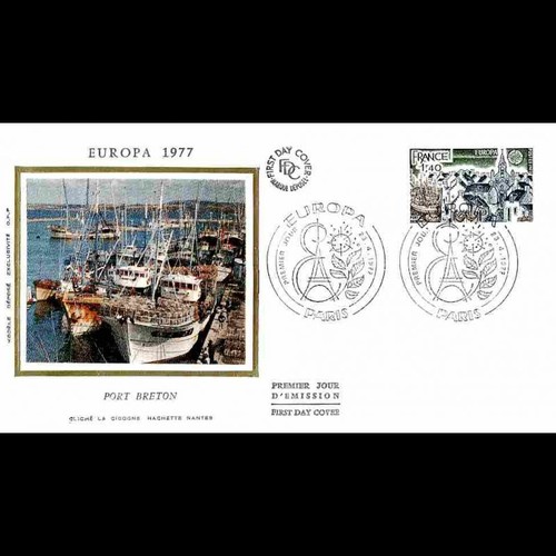 Fdc soie europa port - soie,